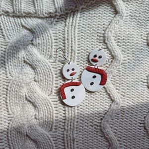 Snowman earrings/winter earrings/new